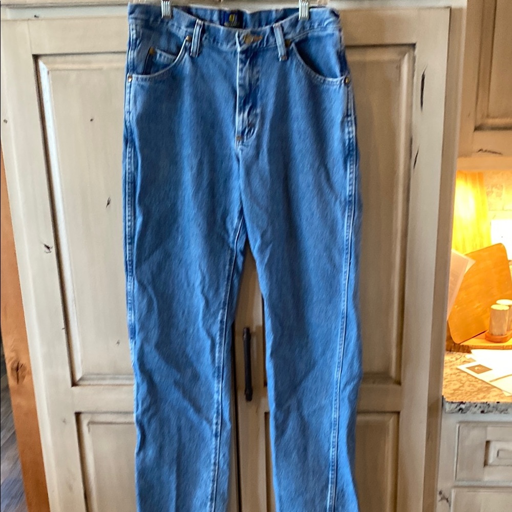 Wrangler Blue Straight Jeans Classic Denim